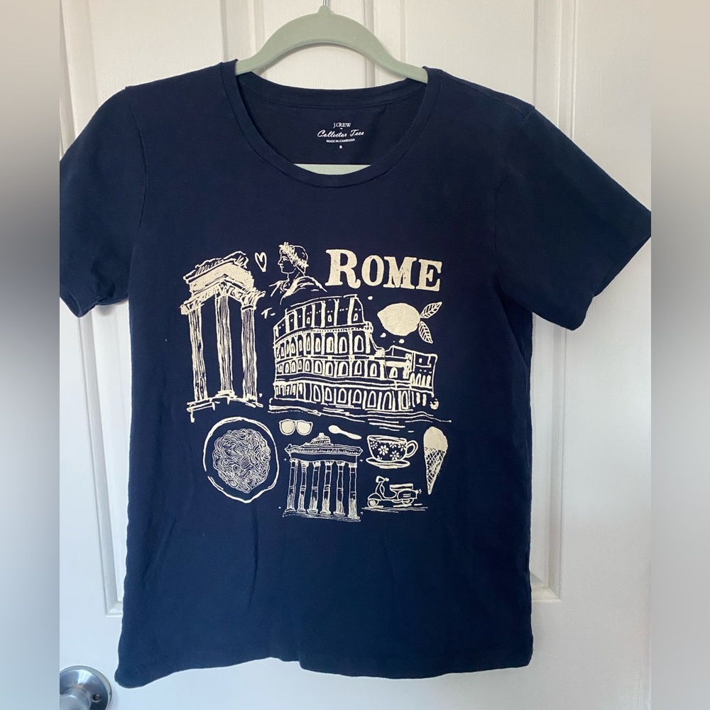 J Crew Navy Graphic Tee